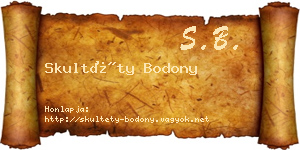 Skultéty Bodony névjegykártya